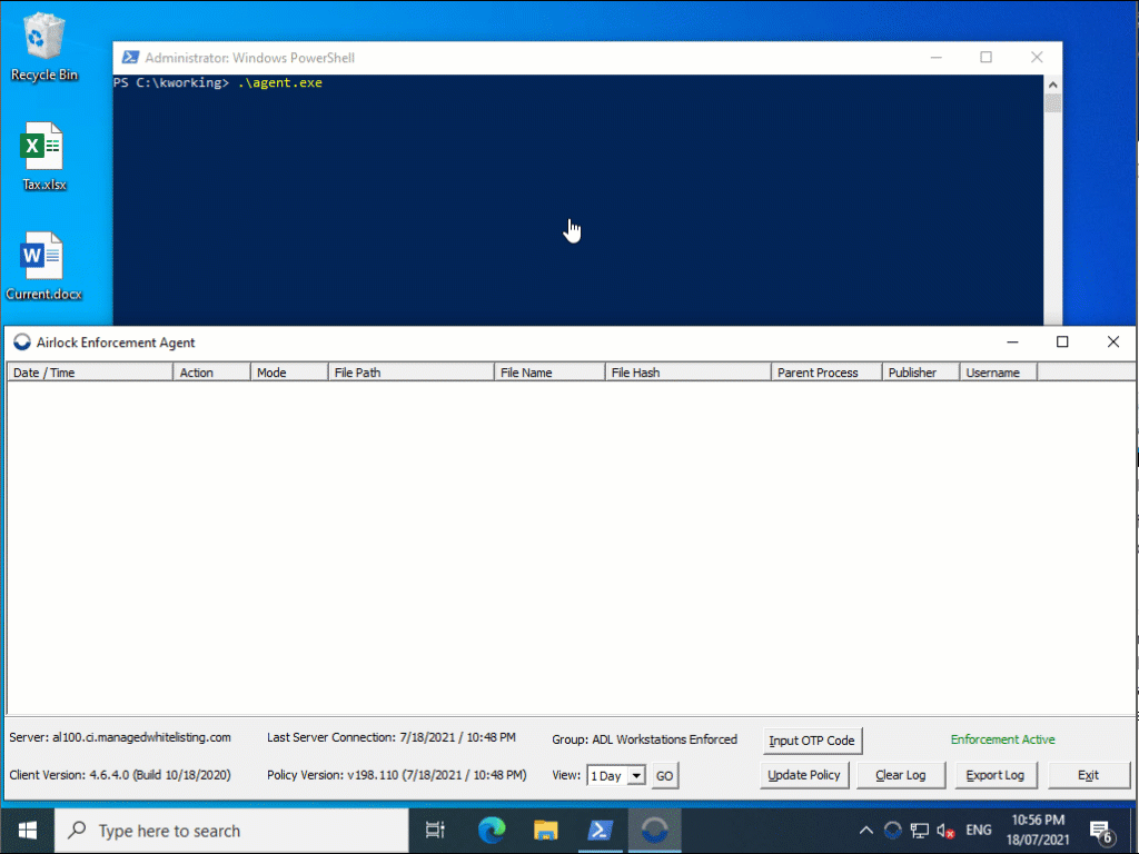 Airlock Digital preventing agent exe extractor being called