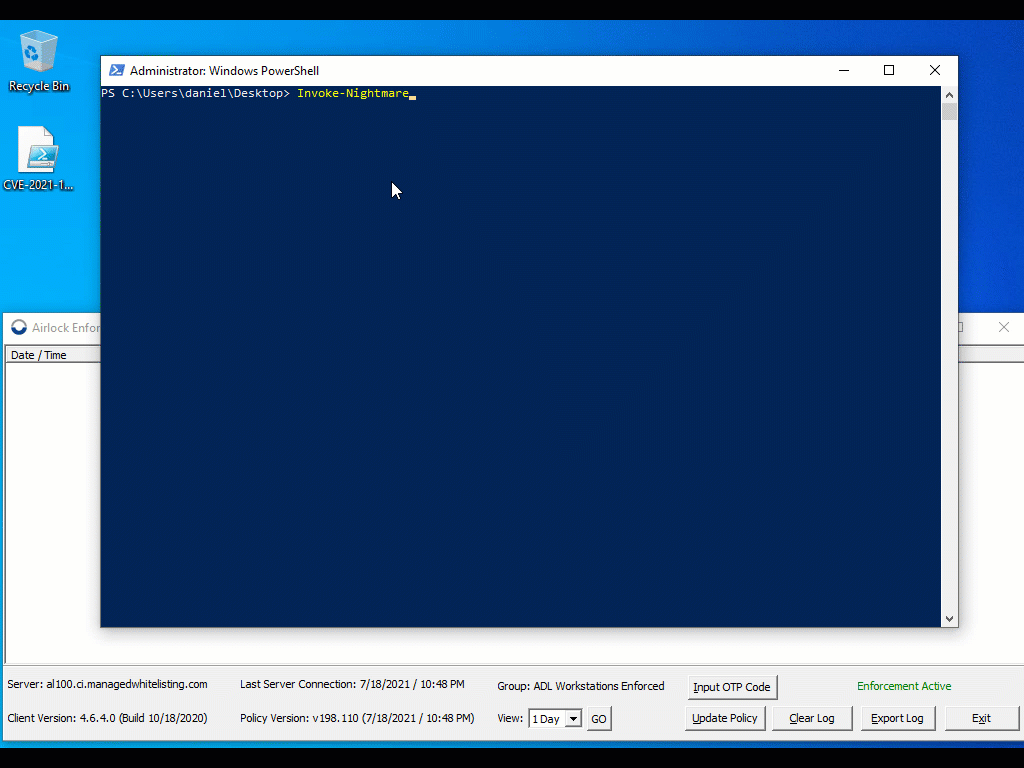 Airlock Digital preventing untrusted DLL bying loaded by Windows Print Spooler