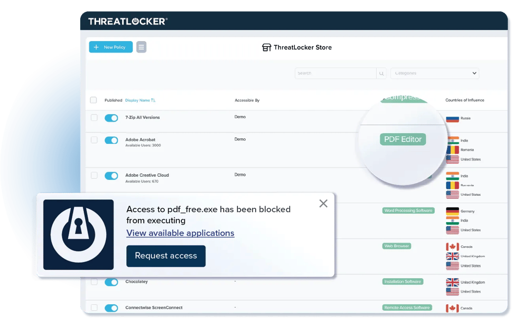 ThreatLocker screenshot