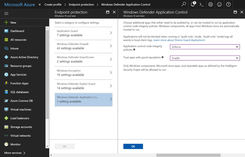 Windows Defender Application Control screenshot