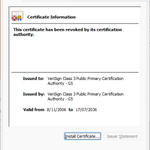 VeriSign - Certificate Information